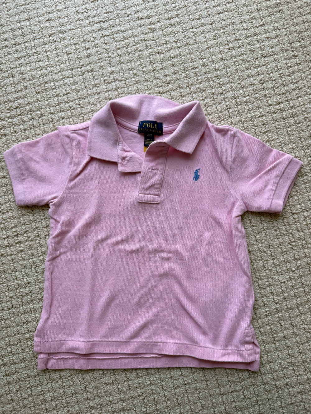 Polo by Ralph Lauren Pink Kids Polo Shirt with Blue Pony